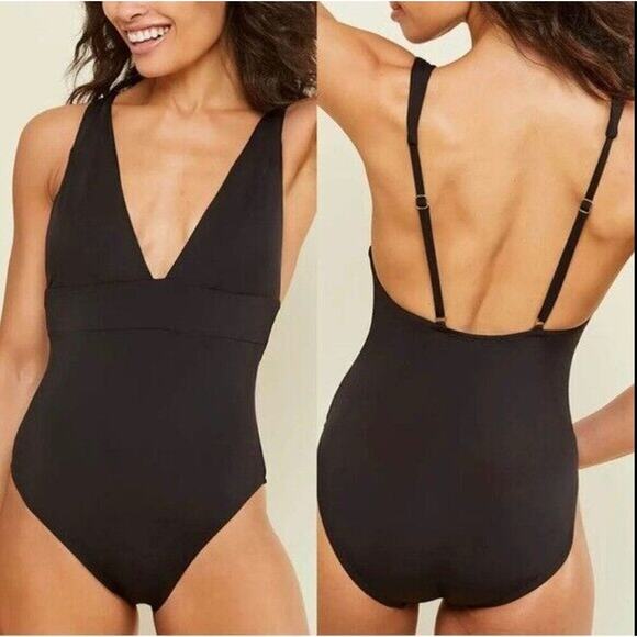Andie Swim Black Sardinia One Piece Swimsuit Size XL NEW‎ - Picture 1 of 6